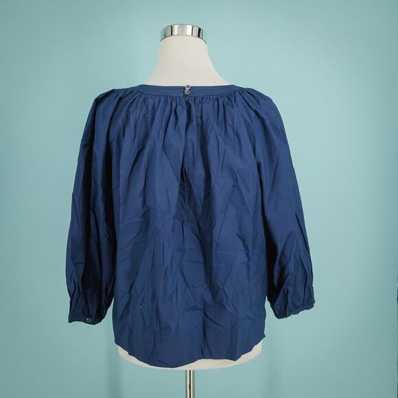 J. Crew Size Medium M Blue Bead Sequin Dangle The Perfect Embellished Top NEW - Picture 4 of 7